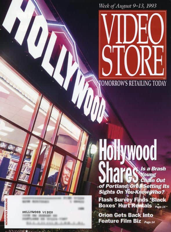 Video Store Magazine featuring A.D. Cook Hollywood murals 1993