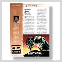 A.D. Cook Hollywood Video Supermurals in Airbrush Magazine