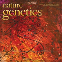 Nature Genetics Magazine Cover featuring A.D. Cook abstract art, 2010 (preview)