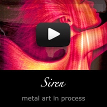 SIREN metal art nude by A.D. Cook art video