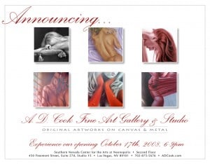 A.D. Cook Gallery Gallery Announcement, Las Vegas, NV 09/08
