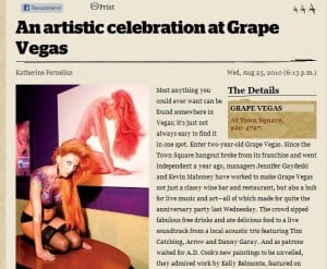BACKDRAFT by A.D. Cook at Grape Vegas, Las Vegas 2010