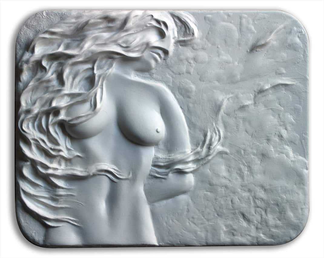 GAIA relief sculpture by A.D. Cook, 2012