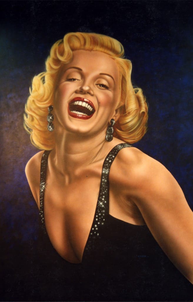Marilyn Monroe Hollywood Video wall mural by A.D. Cook, 1993