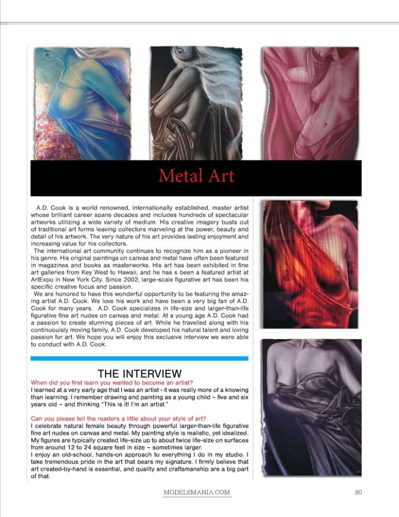 ModelsMania Magazine - September 2012 — A.D. Cook interview
