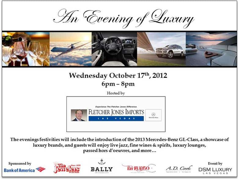 An Evening of Luxury DSM Mercedes Mixer at Fletcher Jones Imports 10/17/12