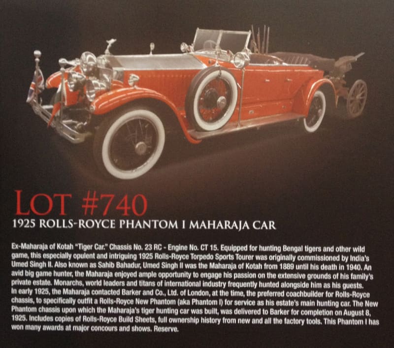 Lot740 - 1925 Rolls Royce Phantom 1 Maharaja at Barrett-Jackson, Las Vegas, NV