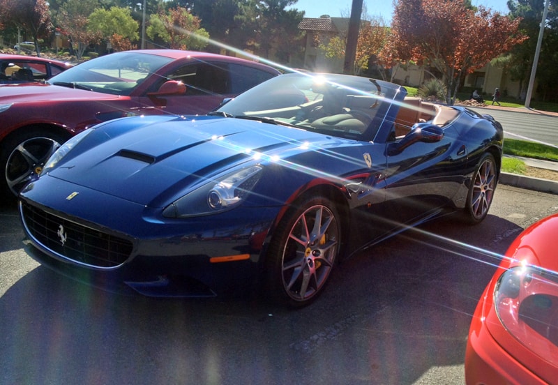 Blue Ferrari 599 at Italian Sports Car Day 2013. Las Vegas, NV.