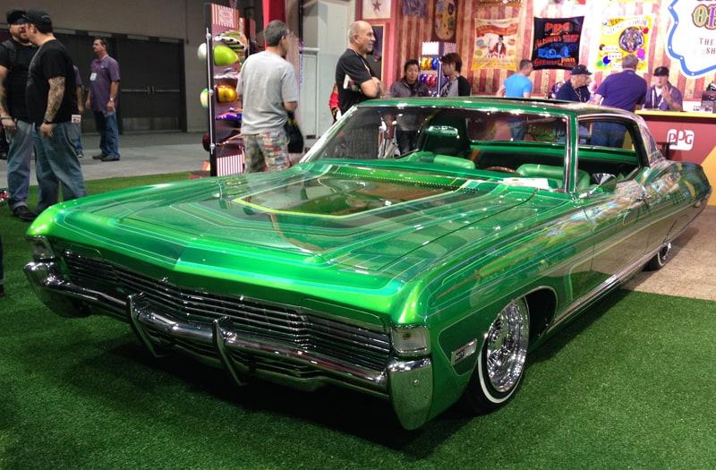SEMA-2013-PPG-Booth-GreenChevy