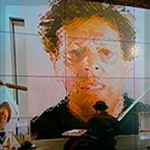 Chuck Close working in studio