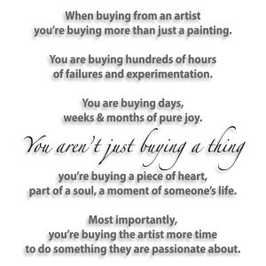 When Buying From An Artist...
