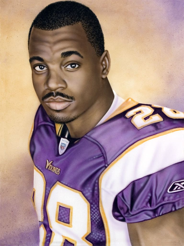 Peterson portrait art by A.D. Cook