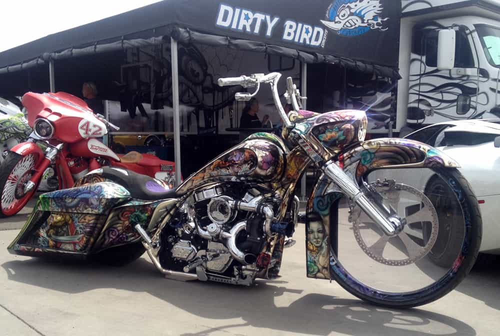 Dirty Bird Chrome Bagger at Bike Week 2014