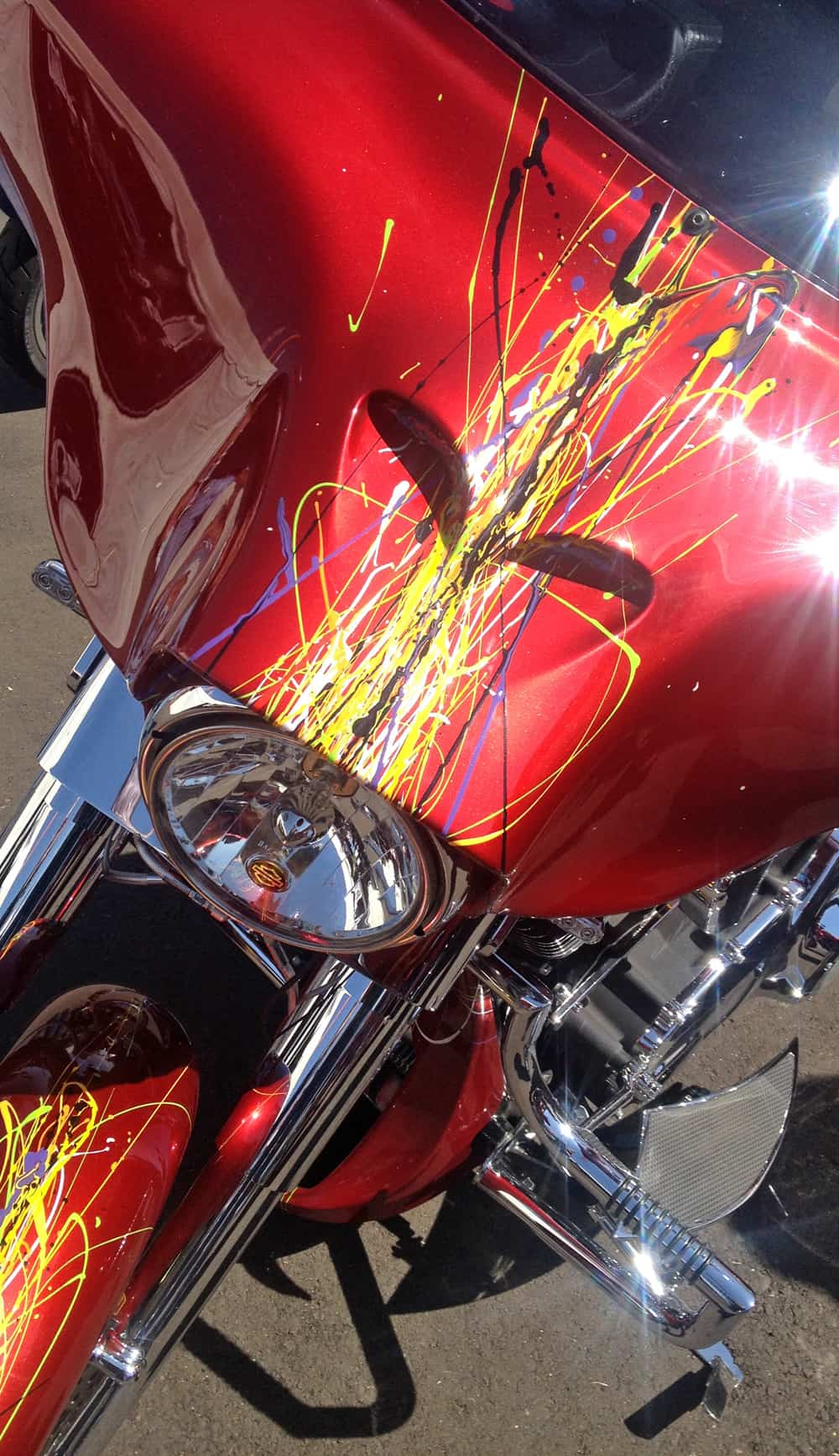 Mark Brodie Splatter Paint at AZ Bike Week 2014, Cave Creek, AZ