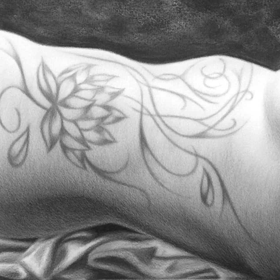 LOTUS by A.D. Cook - Tattoo Drawing Detail
