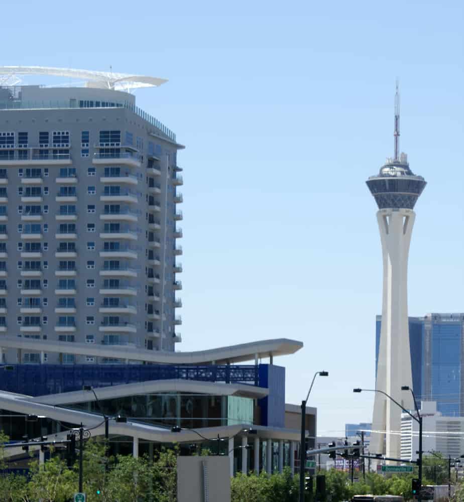 Stratosphere Tower from City Hall, Las Vegas, NV