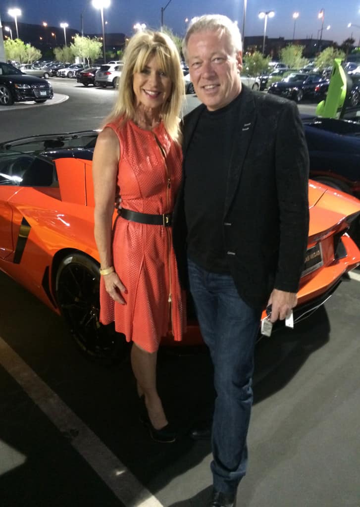 Lamborghini Aventador SV - Beti Kristof and A.D. Cook at Lamborghin Las Vegas unveiling