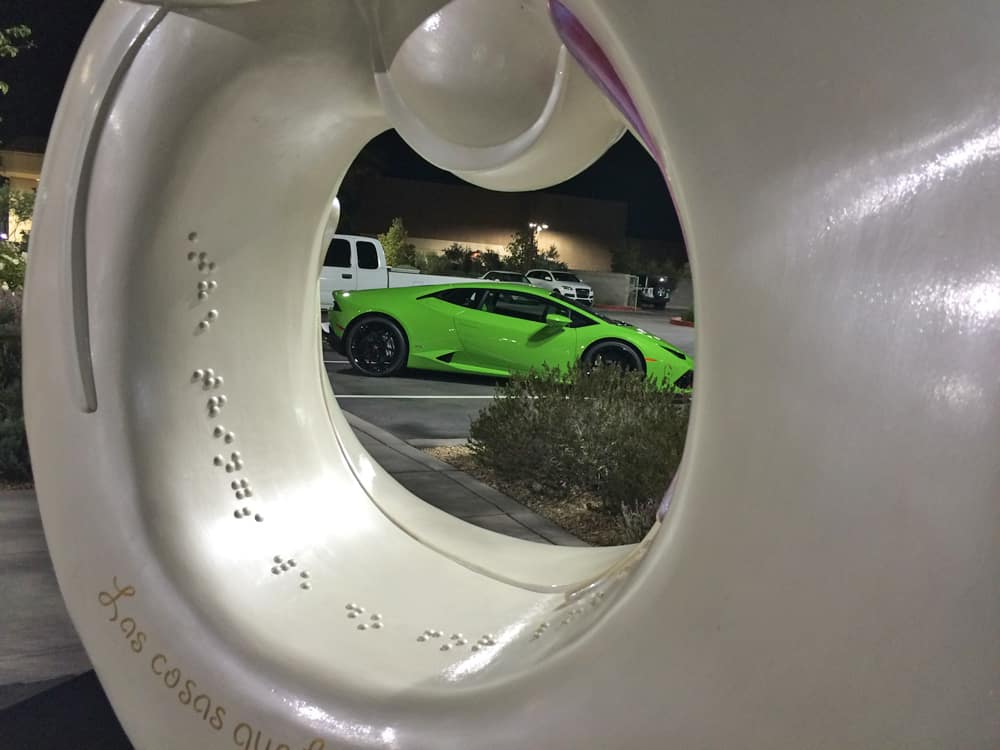 Lamborghini Huracan - St Jude Sculpture at Lamborghini Las Vegas