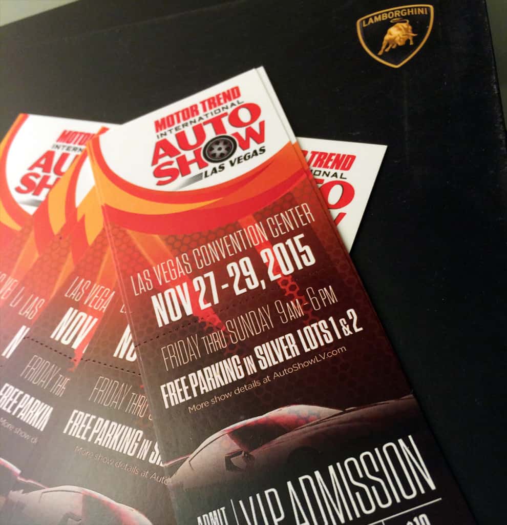 Motor Trend VIP Admission 2015, Courtesy of Lamborghini Las Vegas