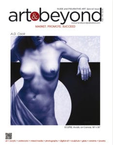 A.D. Cook painting featured on cover of Art & Beyond cover - Special Nude Edition 2016