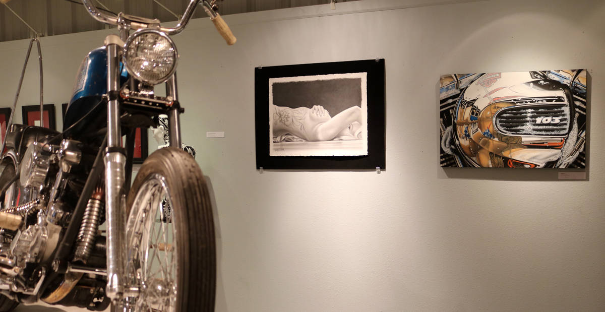 Motorcycle Artist A.D. Cook at Skin & Bones, Sturgis Buffalo Chip