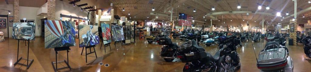 A.D. Cook motorcycle art at Red Rock Harley-Davidson