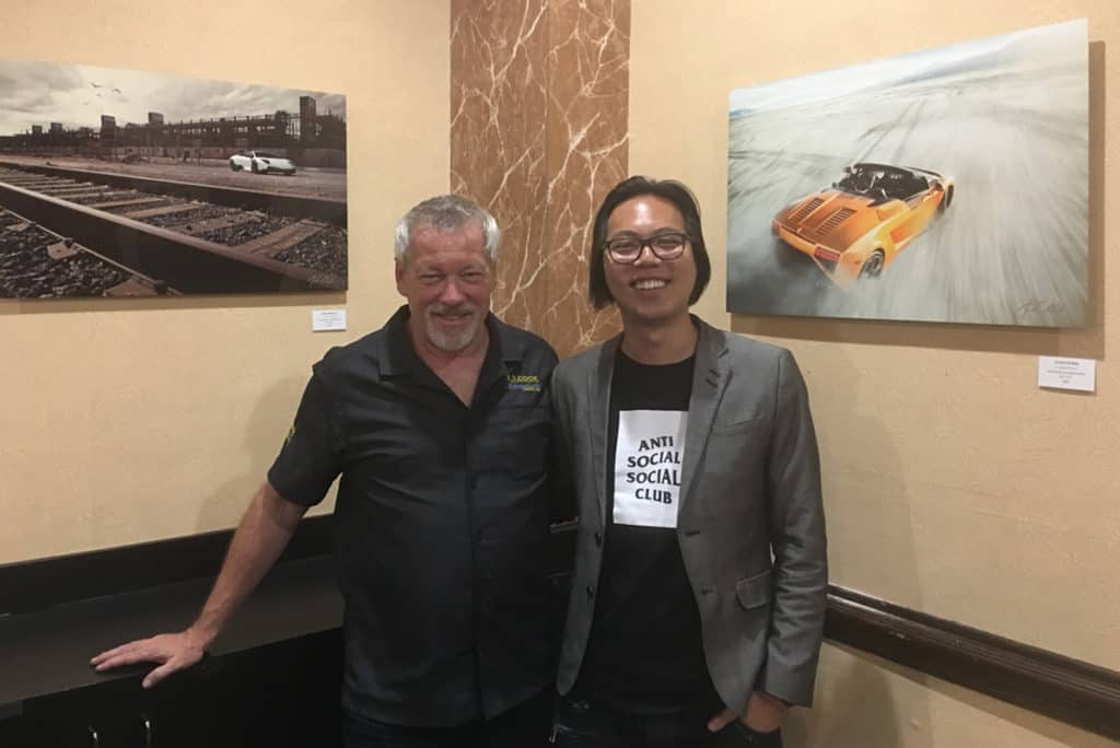 Artist A.D. Cook & Jordan Shiraki at RailRoad Pass Show Cars