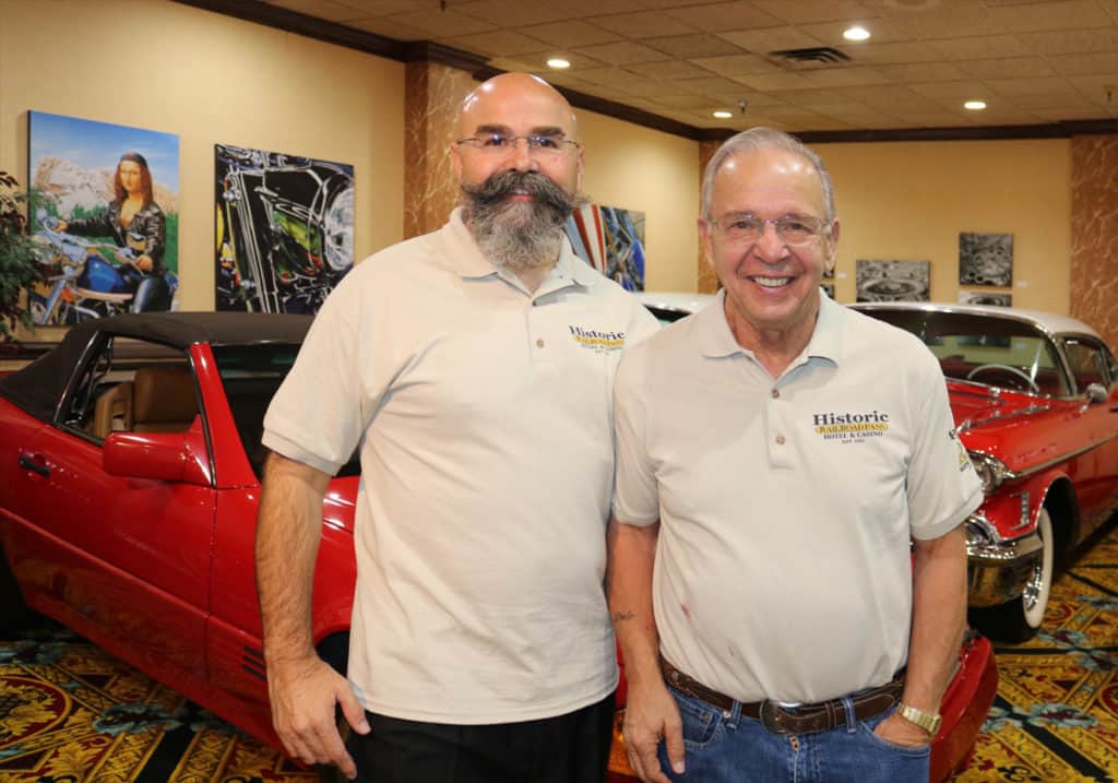 Bill Biler and joe, Sr at RailRoad Pass Show Cars