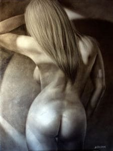 AVALON art nude painting by A.D. Cook