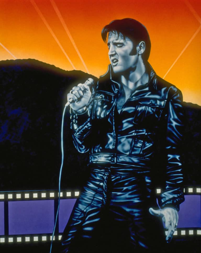 Elvis Presley '68 Comeback Tour mural by A.D. Cook for Hollywood Video