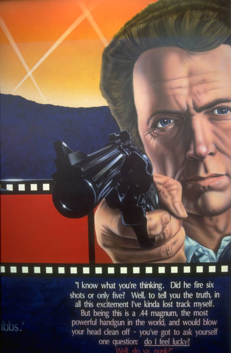 Hollywood Video Mural, Dirty Harry at Lake Oswego, OR