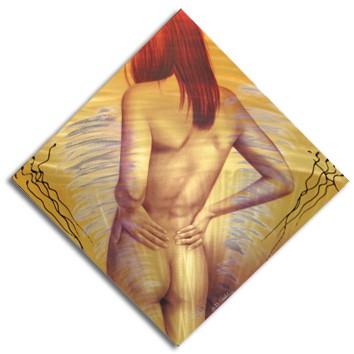ROSE BOTTOM art nude on metal by A.D. Cook