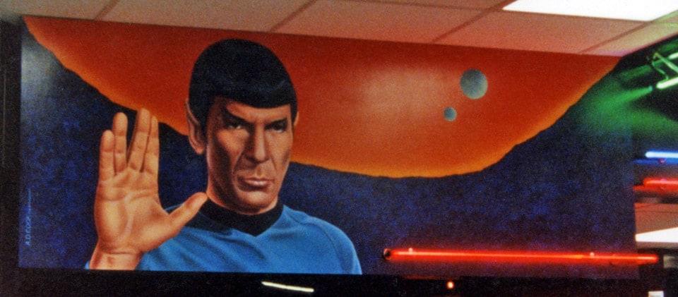 SPOCK wall mural by A.D. Cook for Hollywood Video