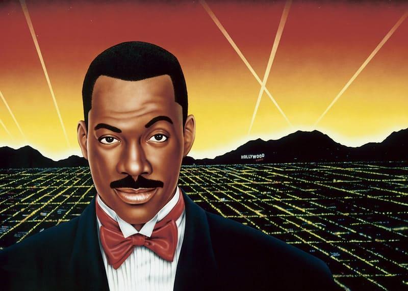 EDDIE MURPHY wall mural by A.D. Cook for Hollywood Video