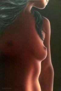 TRESOR art nude painting by A.D. Cook