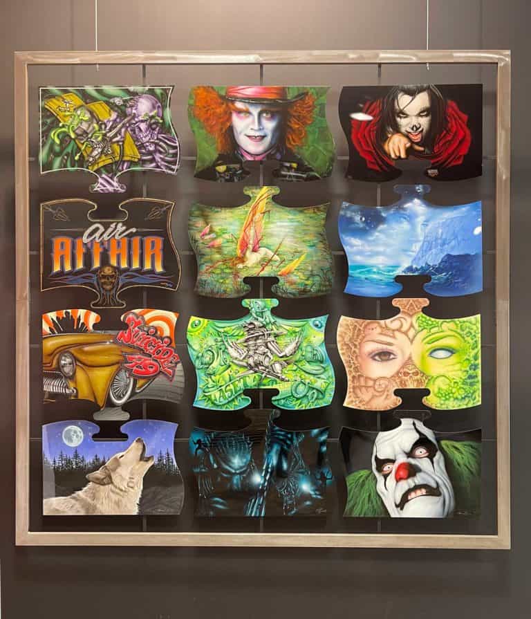 Airbrushed Puzzle Panels at ASET, SLC