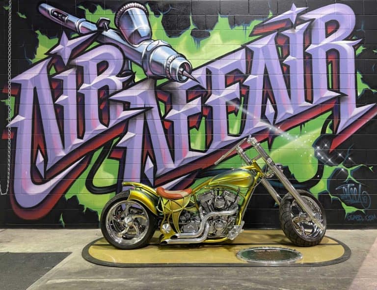 The Iwata-ASET Custom Chopper with Air Affair Mural by O.G. Abel