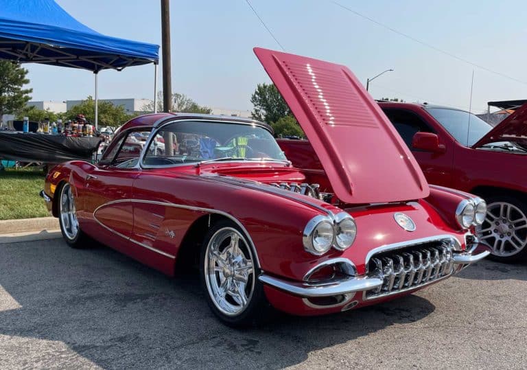 Red 1958 Corvette at The Show, SLC, 2021