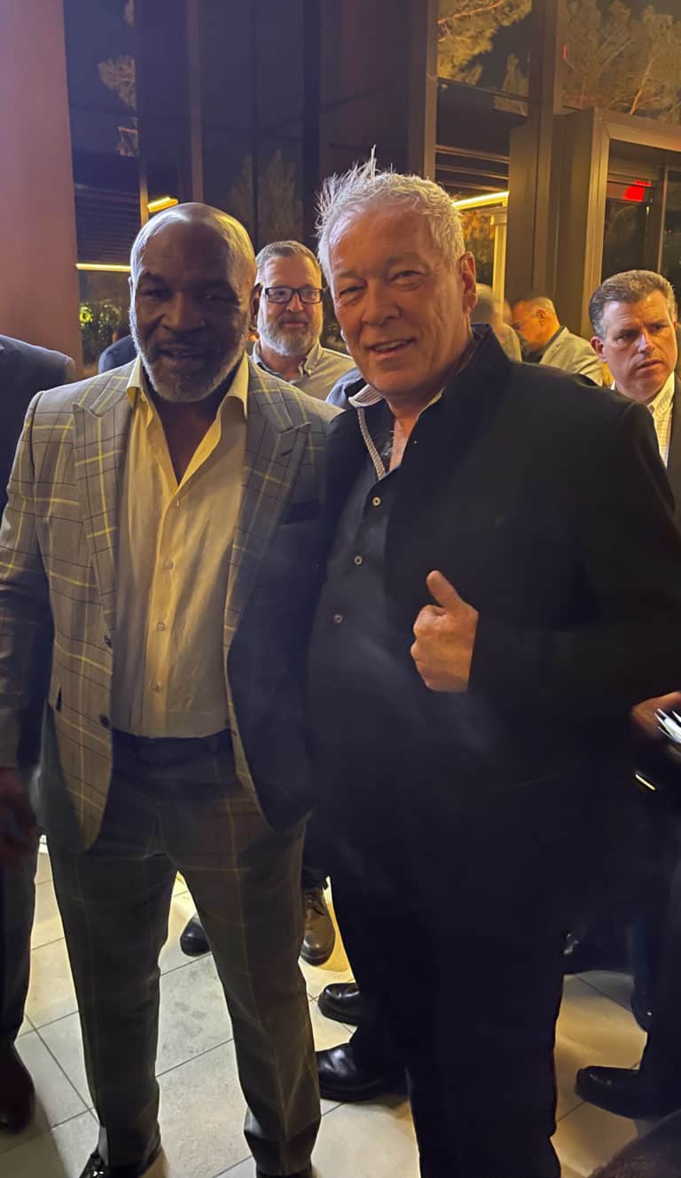 Mike Tyson and A.D. Cook at Eight Cigar Lounge Grand Opening