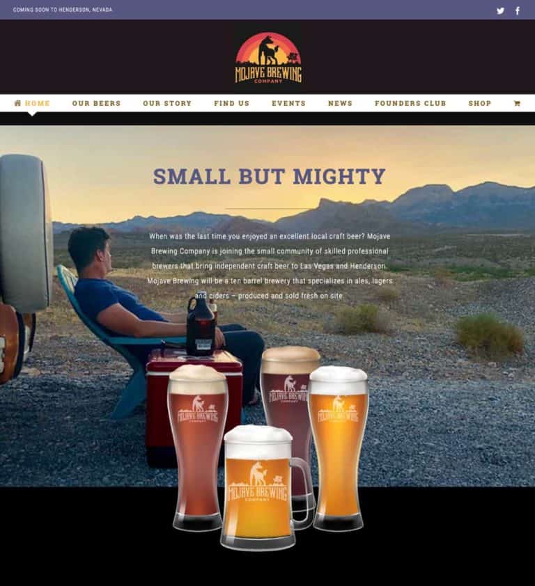 Mojave Brewing Website, Henderson, NV