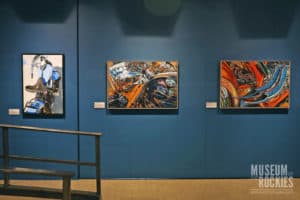 Motorcycle Art Luster Exhibit at the Museum of the Rockies