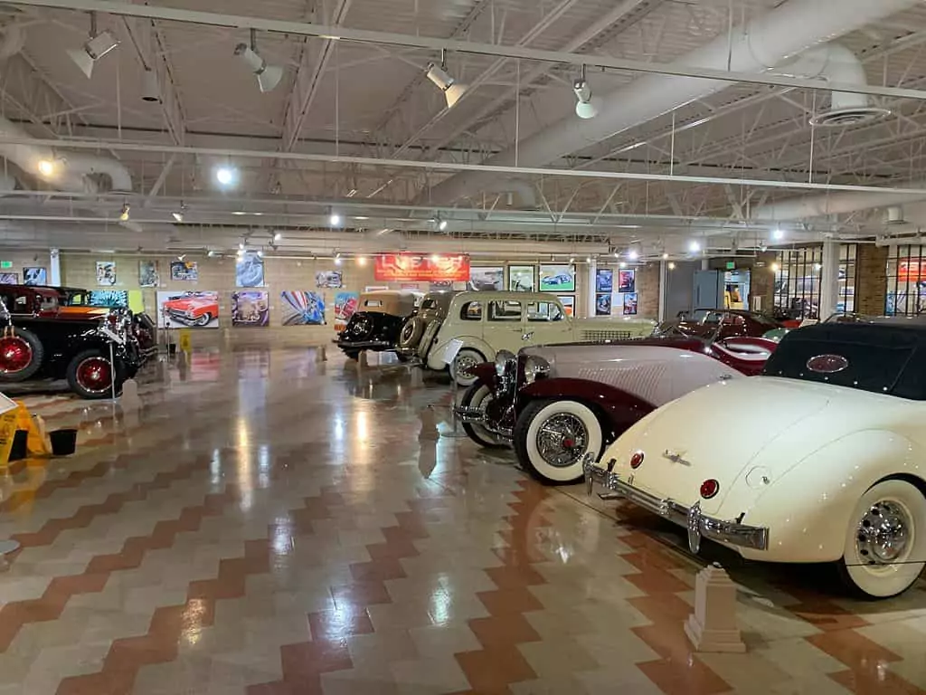 A.D. Cook art at the Auburn Cord Duesenberg Automotive Museum