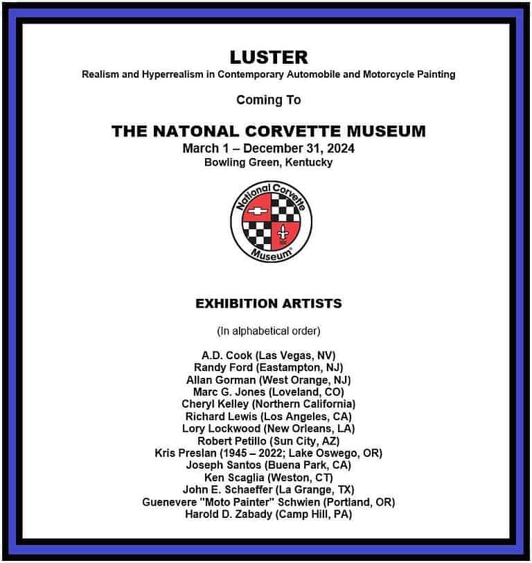 LUSTERExhibition at The National Corvette Museum, 2024