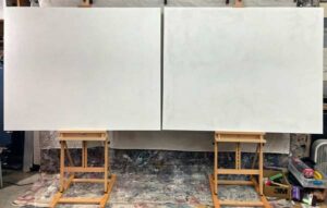 Canvas gesso prep - session 4