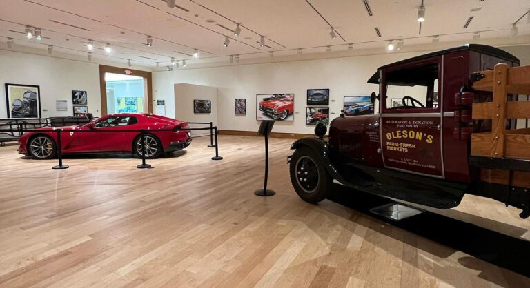 Luster Exhibit with Ferrari & Truck at Dennos Museum Center
