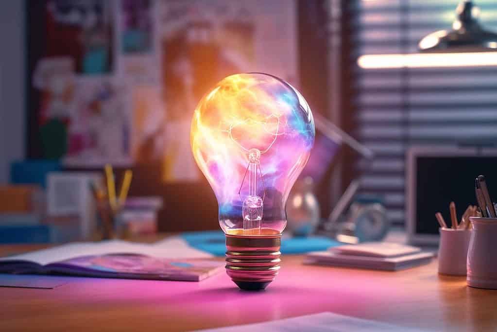 Creative Light Bulb Bursting With Energy