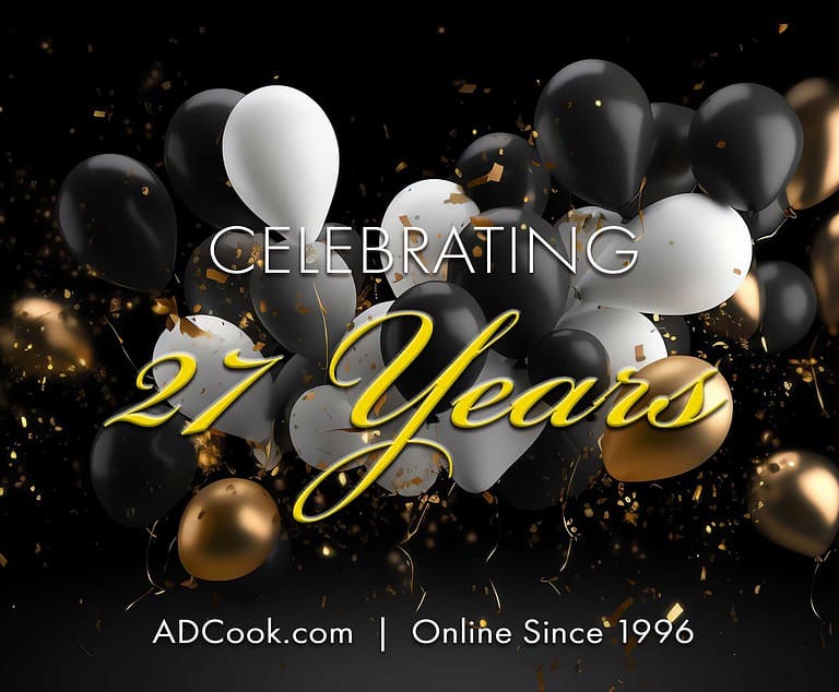 ADCook.com Celebrating 27 Years Online