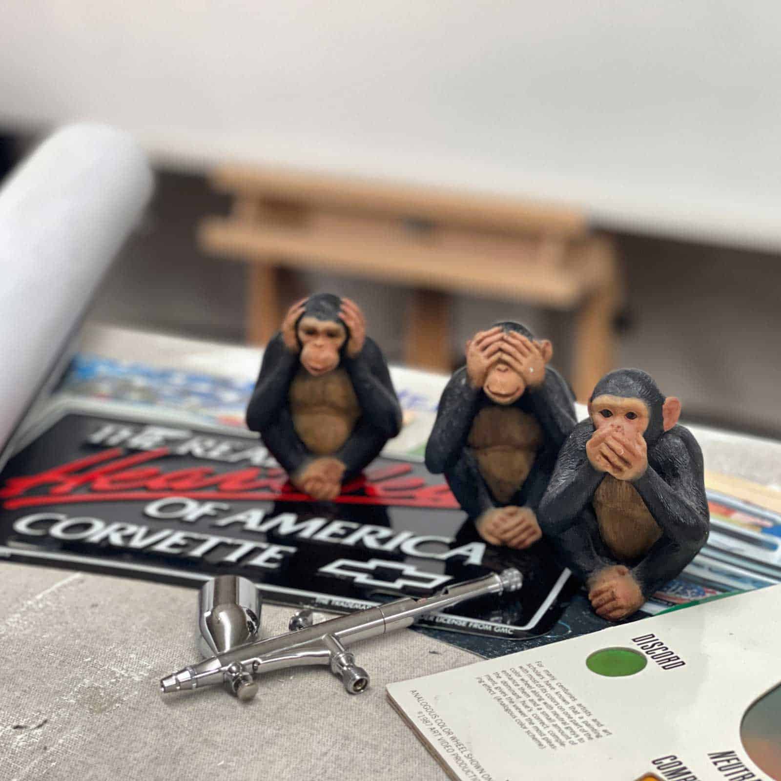 The Corvette Art Monkeys with Iwata Airbrush