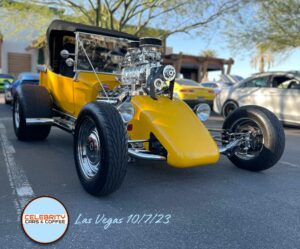 Yellow Blown T-Bucket at Cars & Coffee Las Vegas