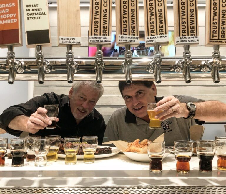 A.D. Cook and Bob Barnes at Trustworthy Brewing